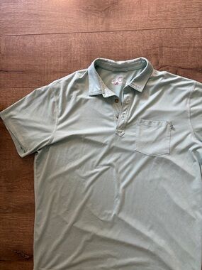 Marine Layer Men's Sage Green Polo with Chest Pocket